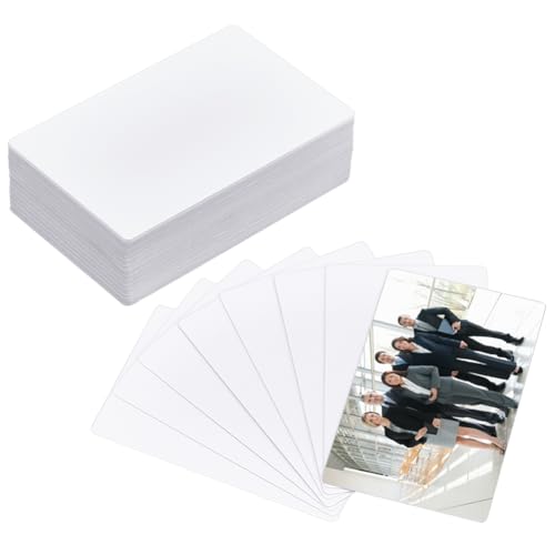 FINGERINSPIRE 80 Stück Blanko Sublimationskarte 8.5x5.3cm Sublimations Visitenkarten Aus Metall Doppelseitige Visitenkarten Für Tintenstrahldrucker Aluminium Bedruckbare Visitenkartenrohlinge