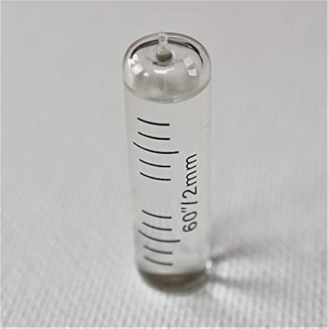 Medidor de nivel de cristal de reemplazo, Medidor de nivel de burbuja, Medidores de niveles tubulares, Medidor de nivel Cilíndrico, Auto-nivelante de sensibilidad precisa, Blanco, 35mm x 10mm Cover