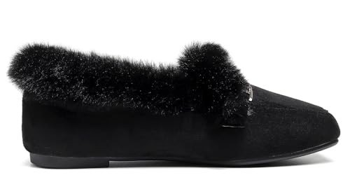 Image of VenusCelia Women's Cozy Furry Flat Shoe