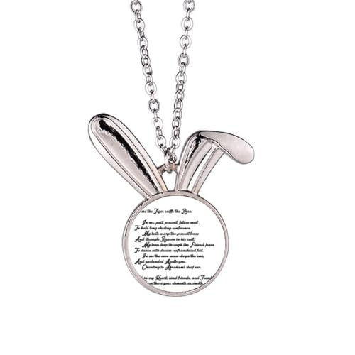 Collier lapin symbole tigre rose pour révéler votre douceur intérieure
