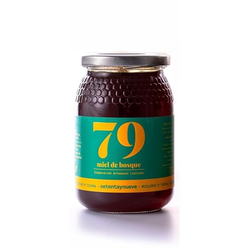 79 Setentaynueve - Miel de Bosque Natural Cruda | Mielatos de Encina y Roble | Sabor a Malta con Toque Salado | Origen: Tiedra y Arribes del Duero (500gr)