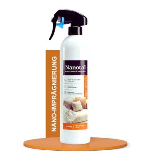 Nanotol Polsterimprägnierung – 500ml - PFAS freies Imprägnierspray - Fleckenschutz für Sofa, Couch, Stuhl & Sessel – Unsichtbar mit langanhaltendem Abperleffekt