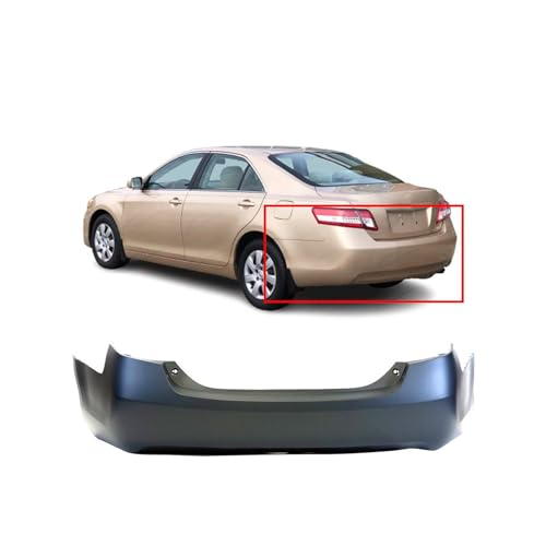 FitParts Compatible with Rear Bumper Cover Fascia 2007-2011 Toyota Camry Base LE XLE CE Sedan 07-11. New Primed Without Sensor Holes. TO1100243 5215906950