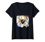 Photo Gallery donna spider colorful silhouette aracnid spider lovers maglietta con collo a v Photo Gallery donna spider colorful silhouette aracnid spider lovers maglietta con collo a v