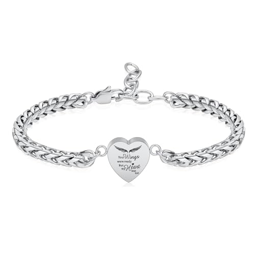 zeqingjw Heart Cremation Memorial Urn Bracelet for Ashes for Women Stainless Steel Adjustable Keepsake Bangle Cremation Memorial Ash Jewelry