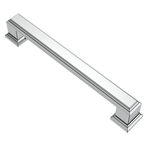 Alzassbg 5" Polished Chrome Cabinet Pulls and Handles 6 Pack, AL3071CP
