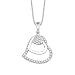 Produktbild s.Oliver Kette mit Anhänger 925 Sterling Silber Damen Halsschmuck, mit Zirkonia synth, 42+3 cm, Silber, Herz, Kommt in Schmuck Geschenk Box, 9082575