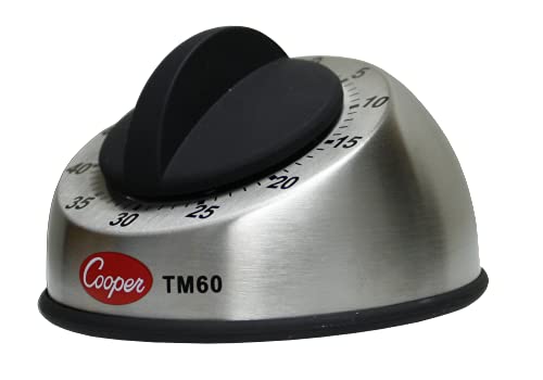 Cooper-Atkins Tm60-0-8 Stainless Steel Long Ring 60 Minute Mechanical Timer, 0 To 60 Minutes Unit Range #TOP2