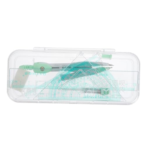 SOPOTUTU 1 Juego Conjunto De Brújula Kit De Reglas De Brújula Kit De Dibujo De Brújula Matemática Regla De Geometría Gobernante Útiles Herramientas De Dibujo De Diseño Metal