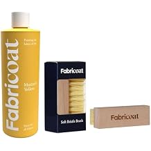Fabricoat - Fabric Paint for Furniture 250ml Mustard Yellow + Soft Bristle Brush | Deep Cleans & Easily Lifts Dirt from Fabric & Upholstery | Restore or Change the Color of Couches, Chairs,