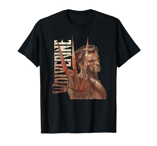 Marvel X-Men Wolverine Three Claws T-Shirt, Homme, Noir, XL