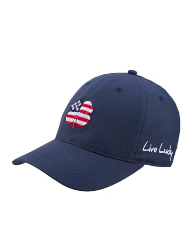 Image of Black Clover, Unisex, USA Cloud 2 Adjustable Hat, Navy Hat /3D American Flag Clover, One Size