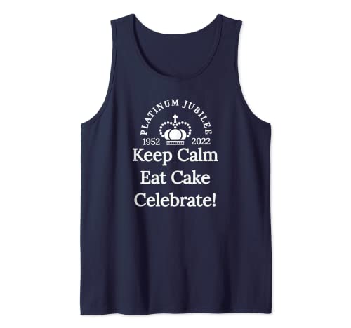 Regina britannica Keep Calm Eat Cake Celebrate Platinum Jubilee 1952 - 2022. Festeggia questo successo storico per la regina Elisabetta II con questo divertente design. Perfetto per feste di strada tradizionali e realisti in tutto il mondo.