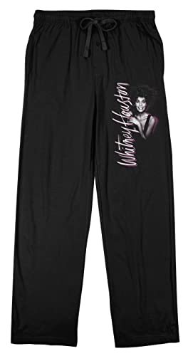 Bioworld Whitney Houston Portrait Men's Black Sleep Pajama Pants