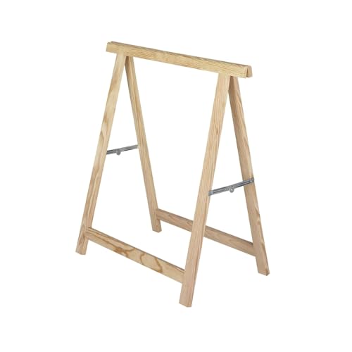 Generico Cavalletto Pieghevole in Legno di Pino cm 73,5 x H 74 Multiuso