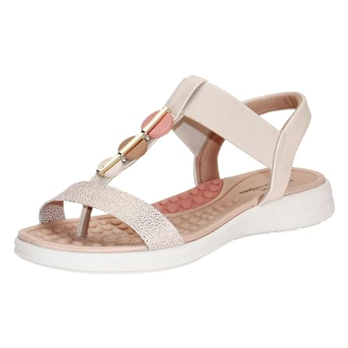 Sandália Feminina Calce Fácil Flat Modare 7174.109 (Creme, BR, Adulto, Numérico, 35)