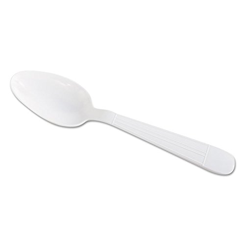 Bullman Heavyweight Cutlery, Spoons, Plastic, White - GENHYW-IW/S