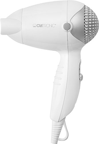 Clatronic® Reisehaartrockner | kompakte Größe | 1200 Watt | 2 Temperatur-/Leistungsstufen | Formdüse 360° drehbar (abnehmbar)… – Ansicht 3