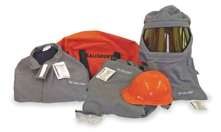 Flame-Resist Coat/Overall Kit, Gry, M, HRC4
