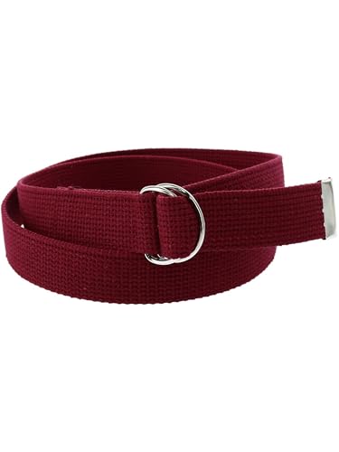CTM Cotton Web 1.25 Inch Belt with D Ring Buckle3