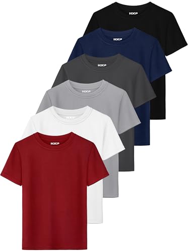 Image of HXP 6 Pack Boys Mesh Athletic Shirts Youth Kids Dry-Fit T-Shirts