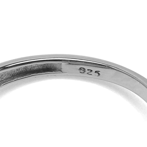 Silvershake Genuine Blue Aquamarine White Gold Plated 925 Sterling Silver Triquetra Celtic Knot Ring Size 6 #TOP3