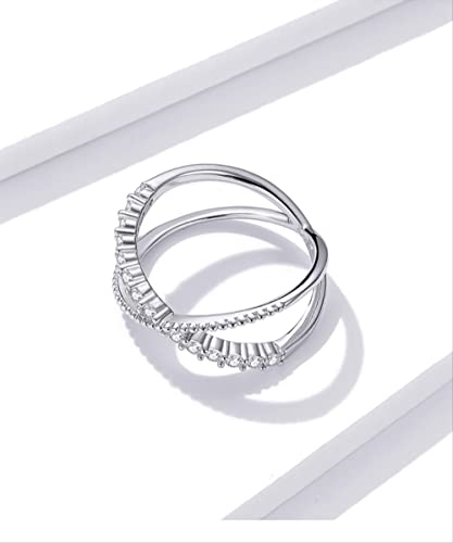Bague entrelacée en zircon pour femme : le cadeau idéal et symbolique en bijouterie fine - 2