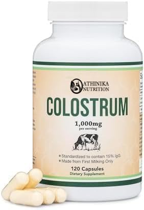 Supplement 120 Capsules, 1,000mg per Serving (Bovine Colostrum Powder from First Milking Only, Std. to Contain 15% IgG Immunoglobulins) No Fillers, Third Party Tested-image-25