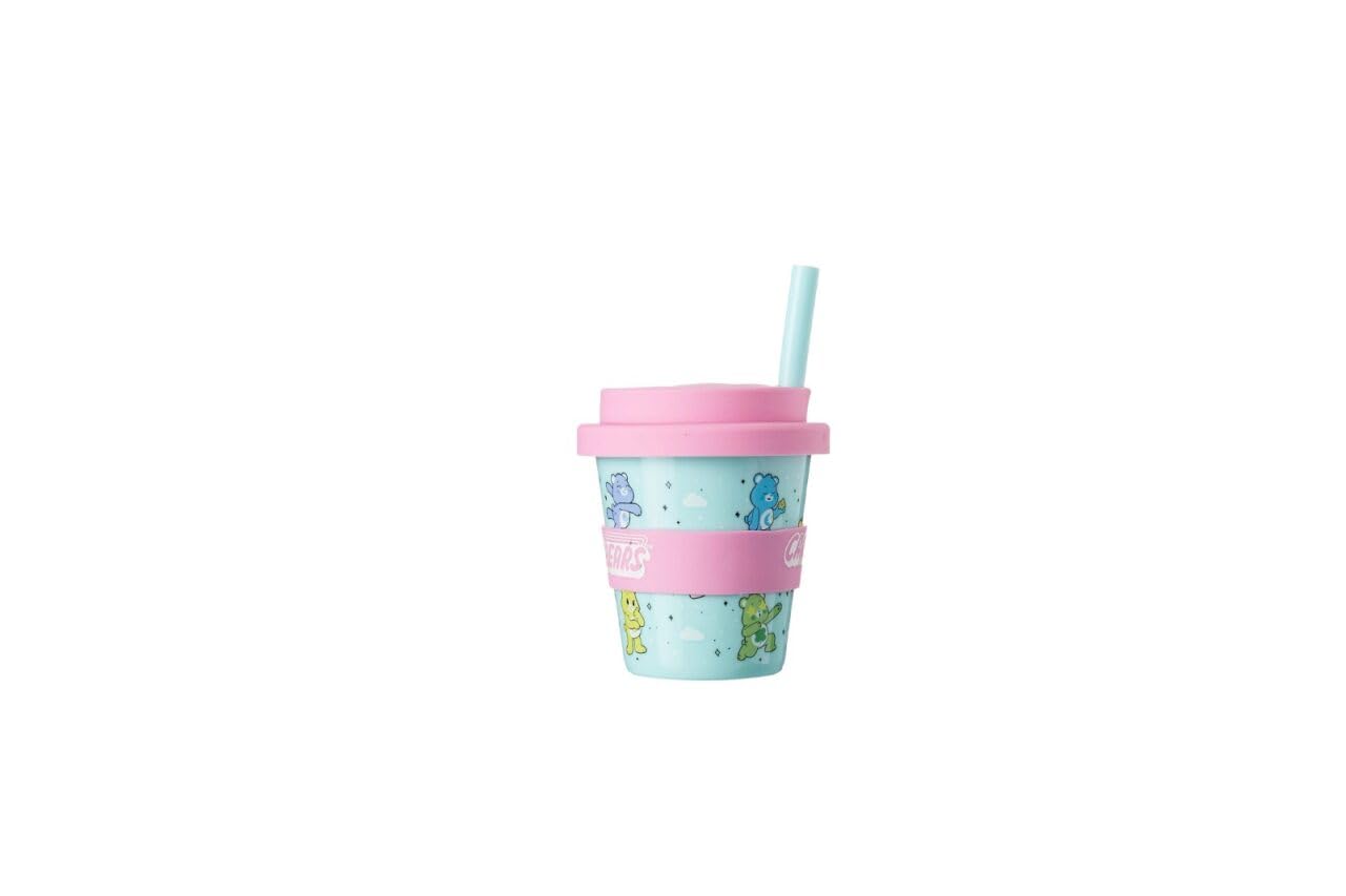 HOX Officially Licensed Kids Babyccino Travel Cup for Cold Drinks – BPA-Free, Reusable, Spill-Resistant & Portable - Care Bears, Pink