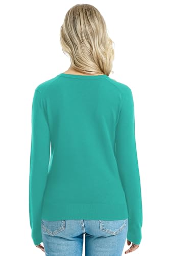 Image of QUALFORT Women's Sweaters Long Sleeve Soft Lightweight Basic Knitted Pullover Sweater