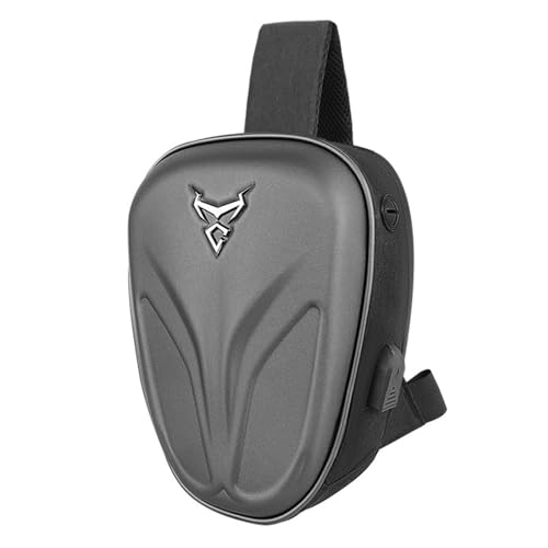 Riaisttd Eslinga mochila para hombre, bolsas de bufanda para hombre, mochila de senderismo, bolsa de hombro protegida de protección con carcasa dura y puerto de carga USB para, gris mate, Se référer