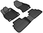 3D MAXpider All-Weather Floor Mats Compatible with Subaru Forester 2019-2022 Custom Fit Car Floor Liners, Kagu Series (1st & 2nd Row, Black)