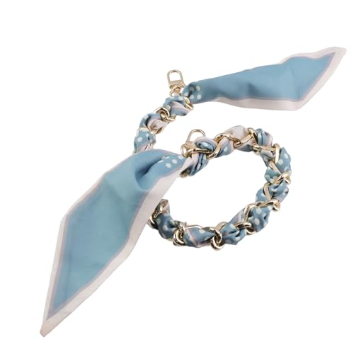 Image of Silk Scarf Purse Chain Strap Handbag Handle Replacement Elegant Bag Decoration for Ladies Bag