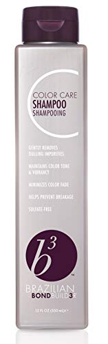 B3 Brazilian Bondbuilder Color Care Shampoo For Color-Treated Hair Gently Cleanses Prevents Color Loss and Fade - Sulfate-Free 12oz.