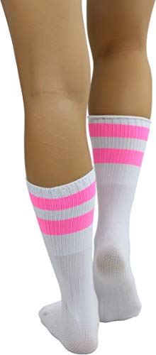 Image of ToBeInStyle Women's Acrylic Ankle Hi With Double Stripe Top Crew Fun Athletic Socks