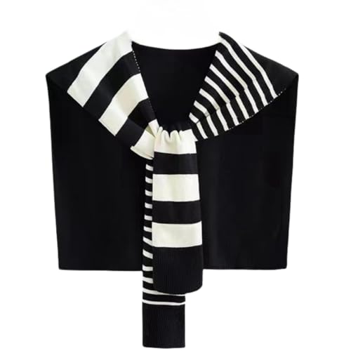 Image of WaJuemy Sweater Shawl Wraps for Women Sweater Knitted Knotted Shawls Travel Casual Scarf Cape Shoulder Tops Fashion Wrap