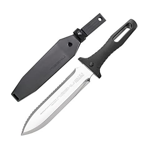 Nisaku NJP801 Yamagatana S Hori Weeding & Digging Knife HRC58 Hardened Japanese Stainless Steel, 7.25-Inch Blade 5.5-Inch Ergonomic Plastic Handle Cover