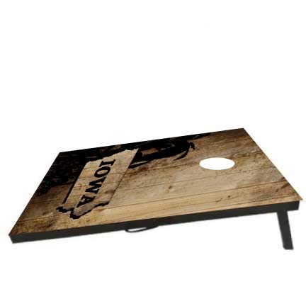 VictoryStore Cornhole Games - State of Iowa Cornhole Bag Toss Game - Iowa Corn Design