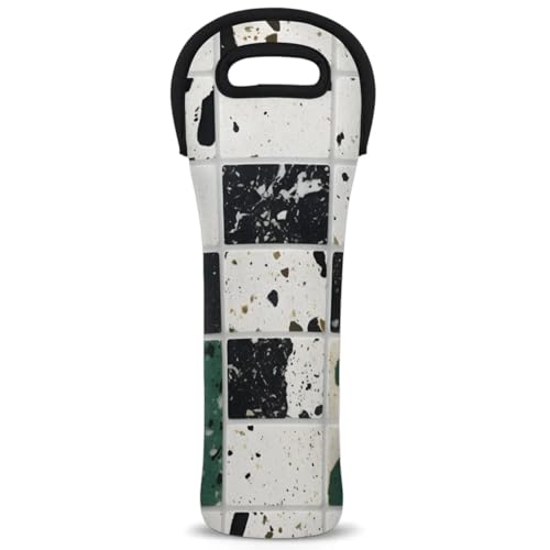 Neoprene Wine Tote Carrier Bag for Wine,Water, Champagne, Beer, Baby Bottles 15.6 x 5.1 Inches, Protective Wine Bag,Blocks