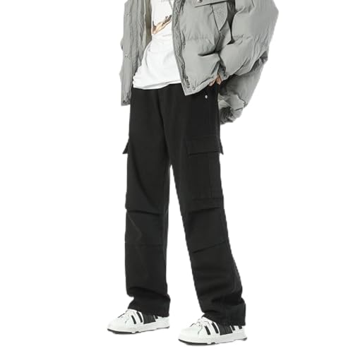 Jeans Pants Trouser Denim Spring and Autumn High Street Retro Work Men's Design Loose Paratrooper Classic Cowboy