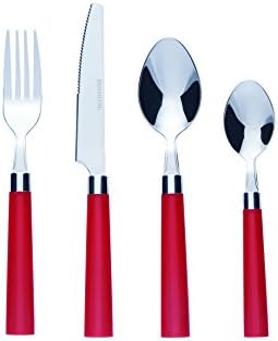 Bon Florentine 16-Piece Stainless Steel Cutlery Set - Red