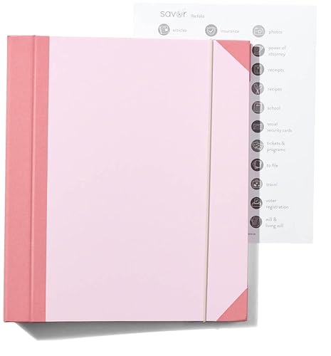 Image of Savor | 2025 Edition The Folio� Document Organizer | Custom Dyed Cloth-Bound Expanding File for Important Papers, Passports, Birth Certificates & More | Ideal for Home Organization & Graduation Gift