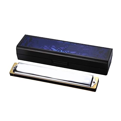 PacuM Harmonica par Instrument Clé Tremolo Harmonica 24 Trous Laiton Anches Harpe Bouche Orgue Clé C Instruments de Musique Argent Harmonica - Les Beatles, Paul McCartney, John Lennon, RIngo Starr, George Harrison PacuM Harmonica par Instrument Clé Tremolo Harmonica 24 Trous Laiton Anches Harpe Bouche Orgue Clé C Instruments de Musique Argent Harmonica – Image 5