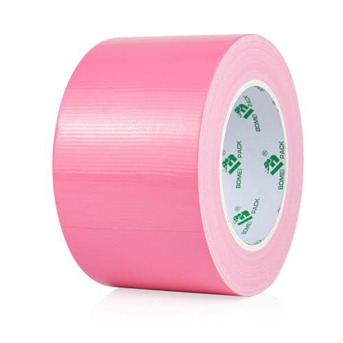 Image of BOMEI PACK 3 Inch Pink Duct Tape Waterproof,Heavy Duty,3 Inch x 35 Yards,9 Mil Industrial Grade Yellow Duct,No Residue,Strong,Flexible and All Weather,Professional for Indoor & Outdoor Use