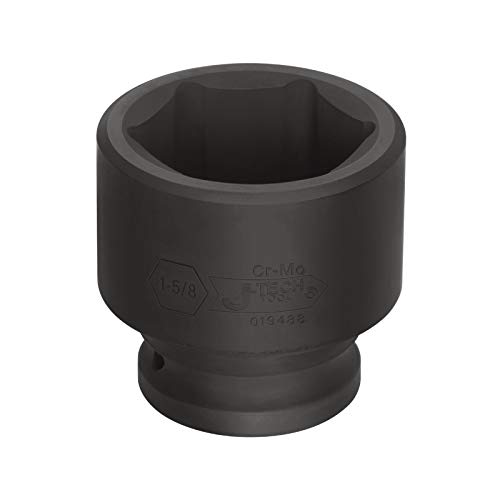 Image of Jetech 3 /4 Inch Drive 1-5 /8 Inch Standard Impact Socket, Made with Chrome Molybdenum Alloy Steel, Heat Treated, 6-Point Design, SAE