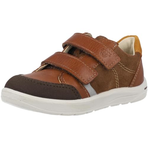 RICOSTA Pepino Jamie Kids Shoes Brown Suede Leather Riptape Fastening Medium Width