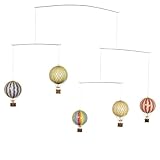 Authentic Models Flying the Skies Mobile with Primary-Colored Hot Air Balloons