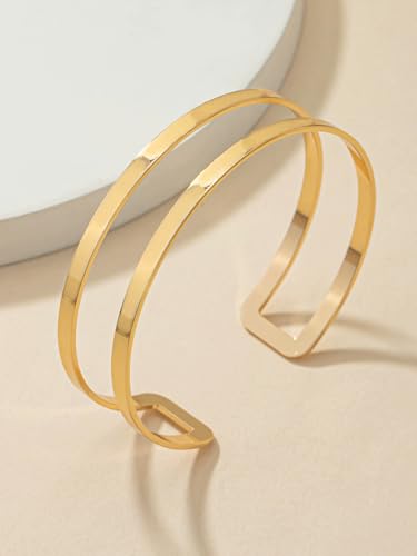 Minimalist Arm Cuff Bracelet Layered Armband Elegant Cuff Bangle Round Bracelet Stackable Geometric Jewelry for Women Men4