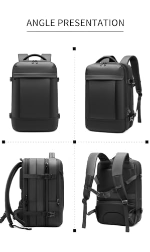 Skycare Business Travel Waterproof Backpack, Multi-functional Large Capacity Expandable Computer Bag for Handheld or Shoulder Carry