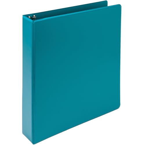 Image of Samsill Plant-Based 1.5 Inch Durable Round Ring, View Binder, Eco-Friendly, USDA Certified Biobased, Single, Aqua Blue